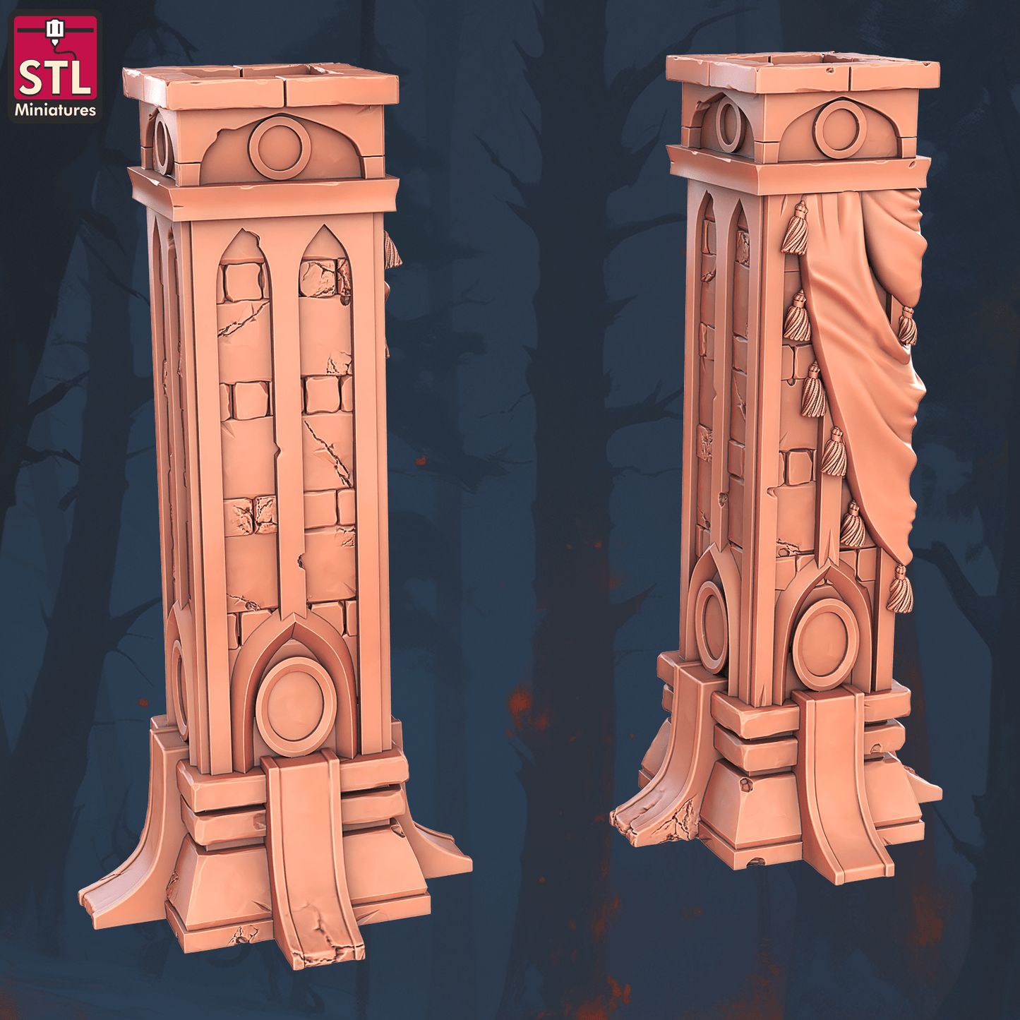 3D Printed STL Miniatures Masquerade Vetenian Carnival Set 28 - 32mm War Gaming D&D