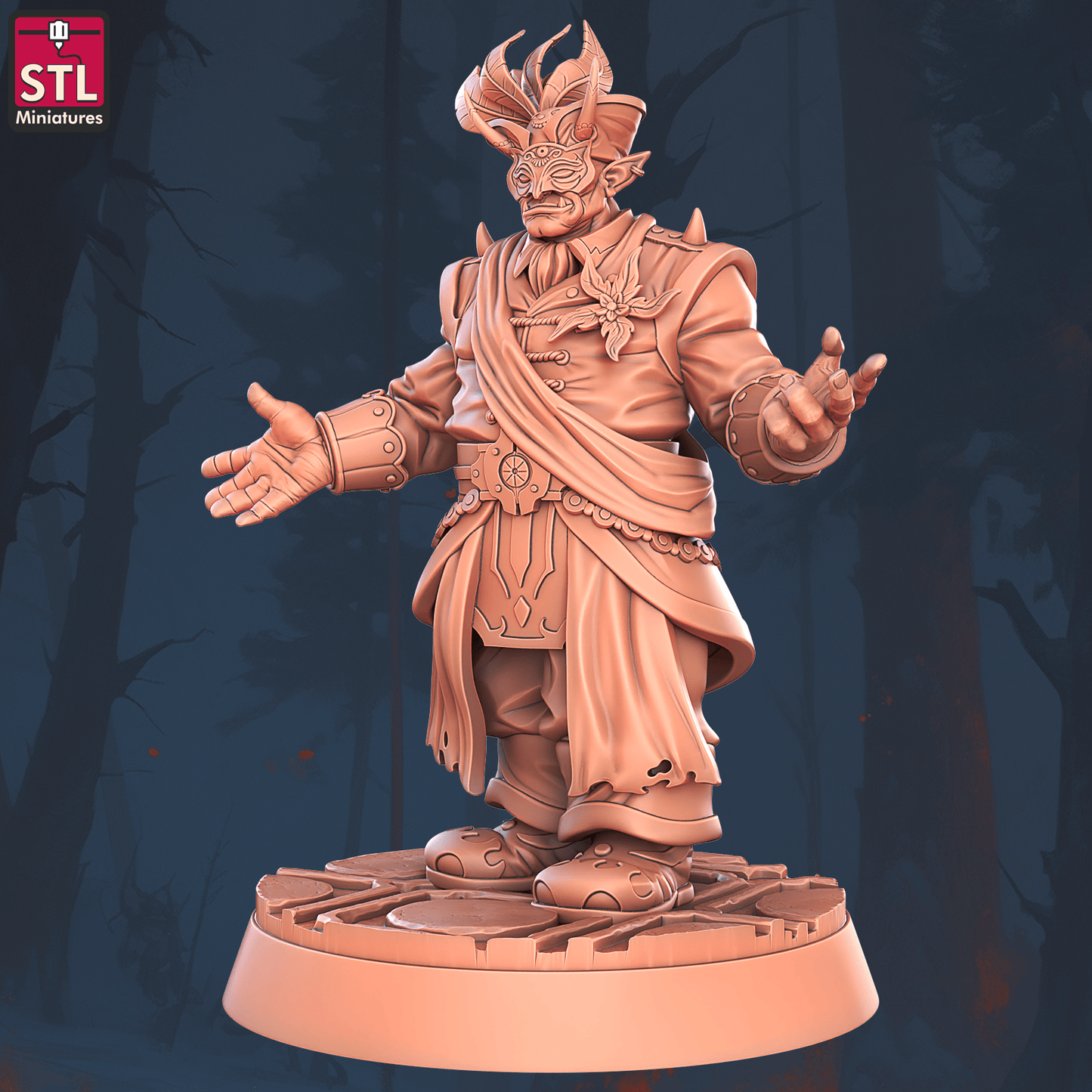 3D Printed STL Miniatures Masquerade Vetenian Carnival Set 28 - 32mm War Gaming D&D