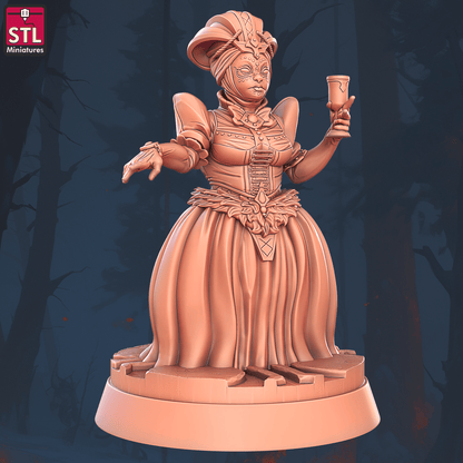 3D Printed STL Miniatures Masquerade Vetenian Carnival Set 28 - 32mm War Gaming D&D