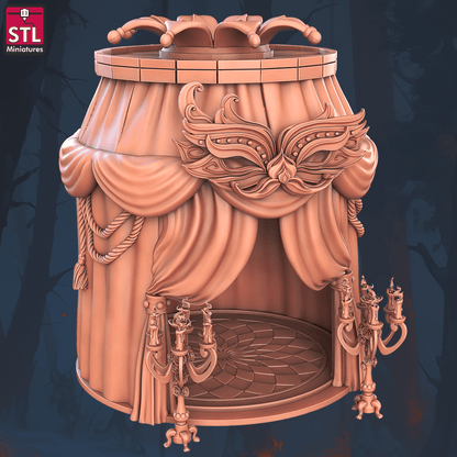 3D Printed STL Miniatures Masquerade Vetenian Carnival Set 28 - 32mm War Gaming D&D
