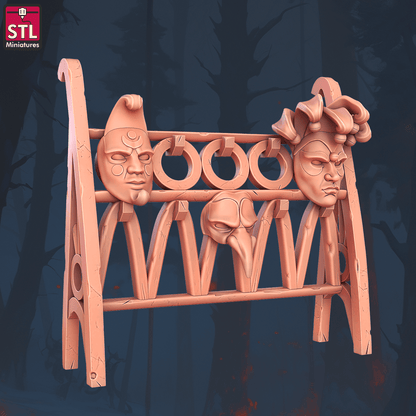 3D Printed STL Miniatures Masquerade Vetenian Carnival Set 28 - 32mm War Gaming D&D