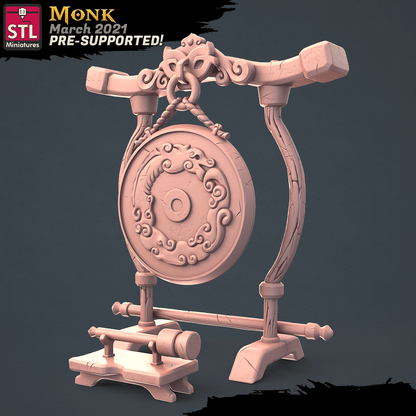 3D Printed STL Miniatures Monk Set 28 - 32mm War Gaming D&D