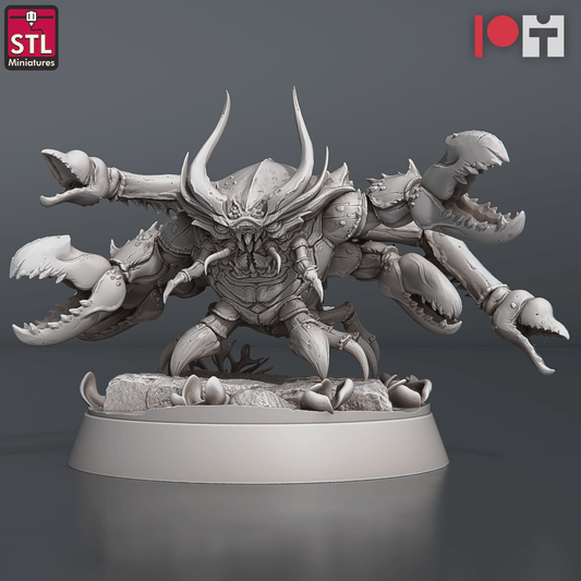 3D Printed STL Miniatures NeverDawn Dark Waters Crabs Set 28 - 32mm War Gaming D&D