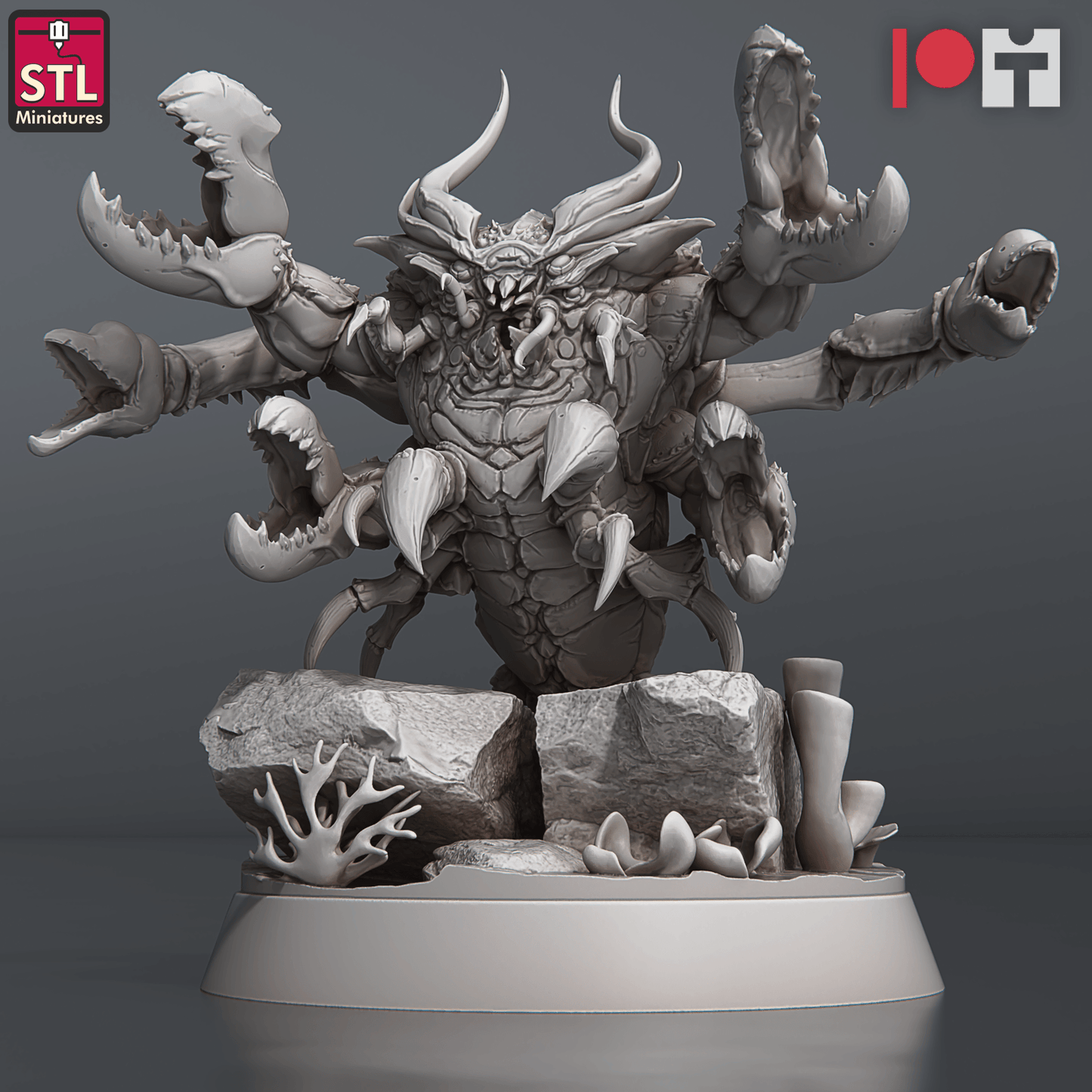 3D Printed STL Miniatures NeverDawn Dark Waters Crabs Set 28 - 32mm War Gaming D&D