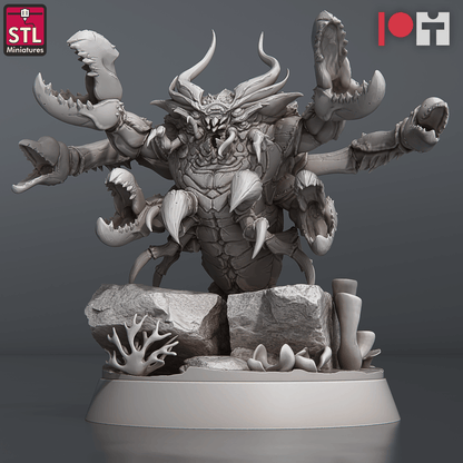 3D Printed STL Miniatures NeverDawn Dark Waters Crabs Set 28 - 32mm War Gaming D&D