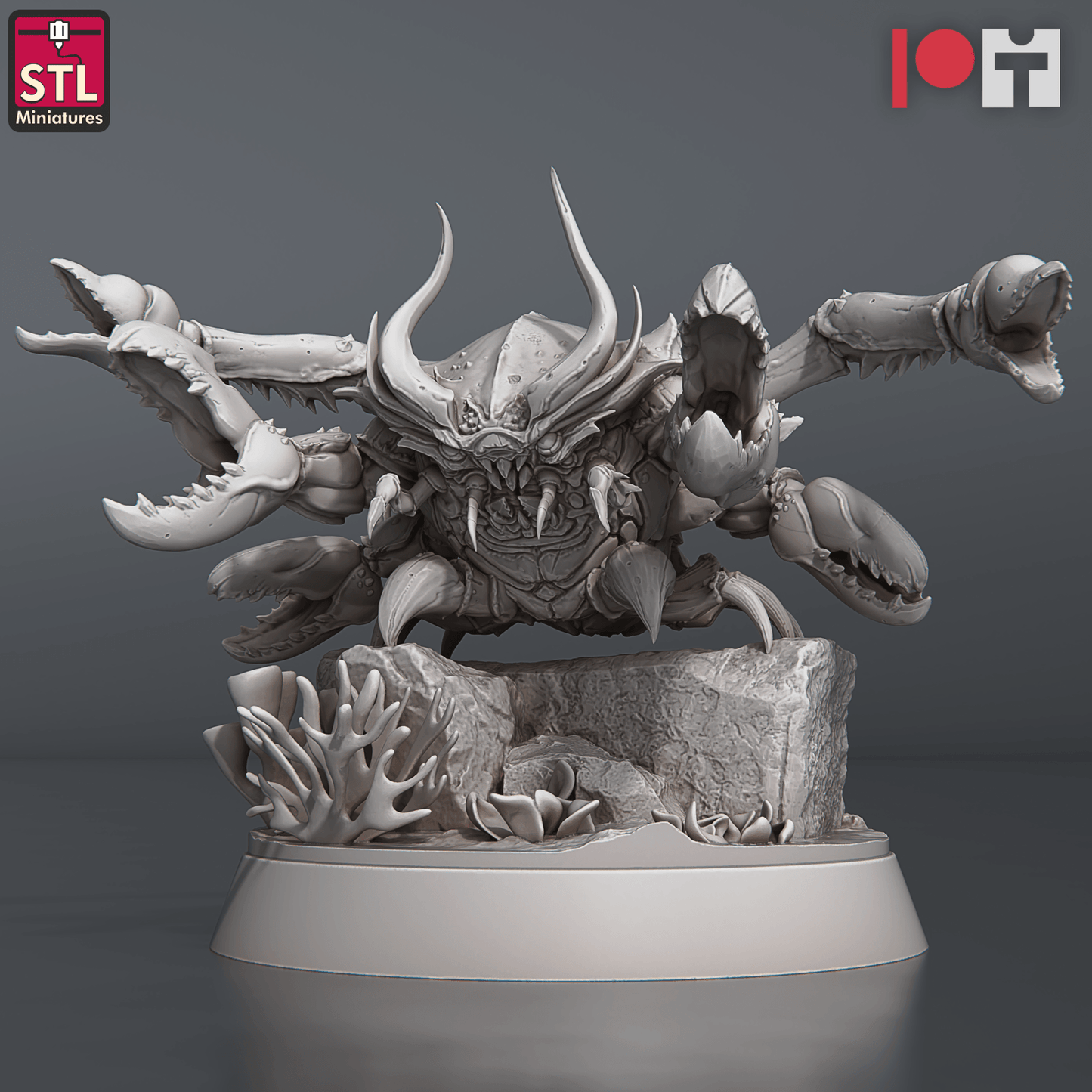3D Printed STL Miniatures NeverDawn Dark Waters Crabs Set 28 - 32mm War Gaming D&D
