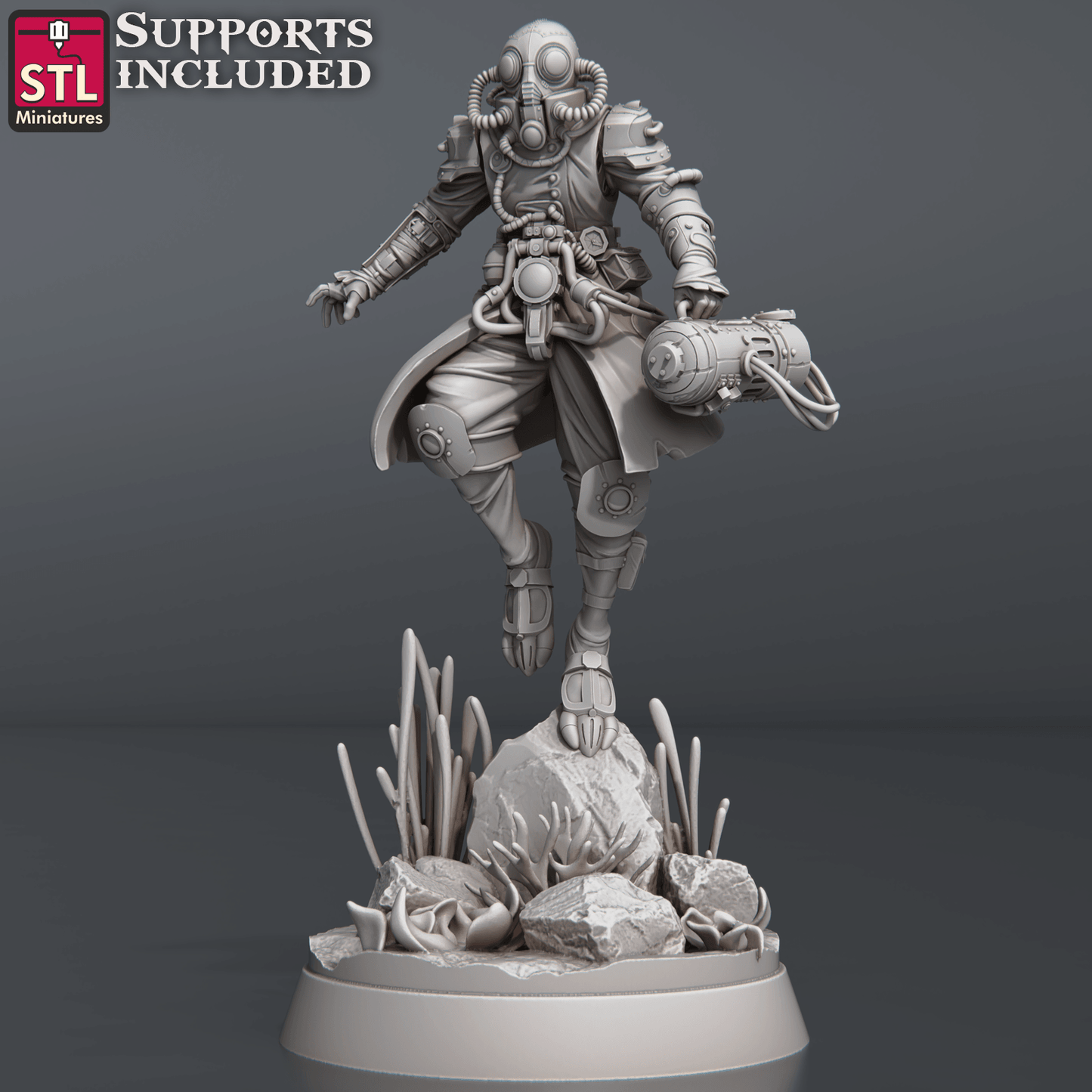 3D Printed STL Miniatures NeverDawn Dark Waters Set 28 - 32mm War Gaming D&D