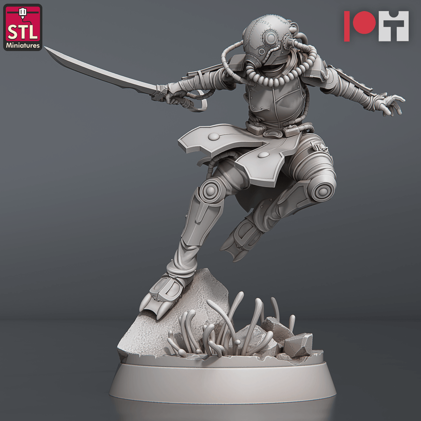 3D Printed STL Miniatures NeverDawn Deep Scout Set 28 - 32mm War Gaming D&D