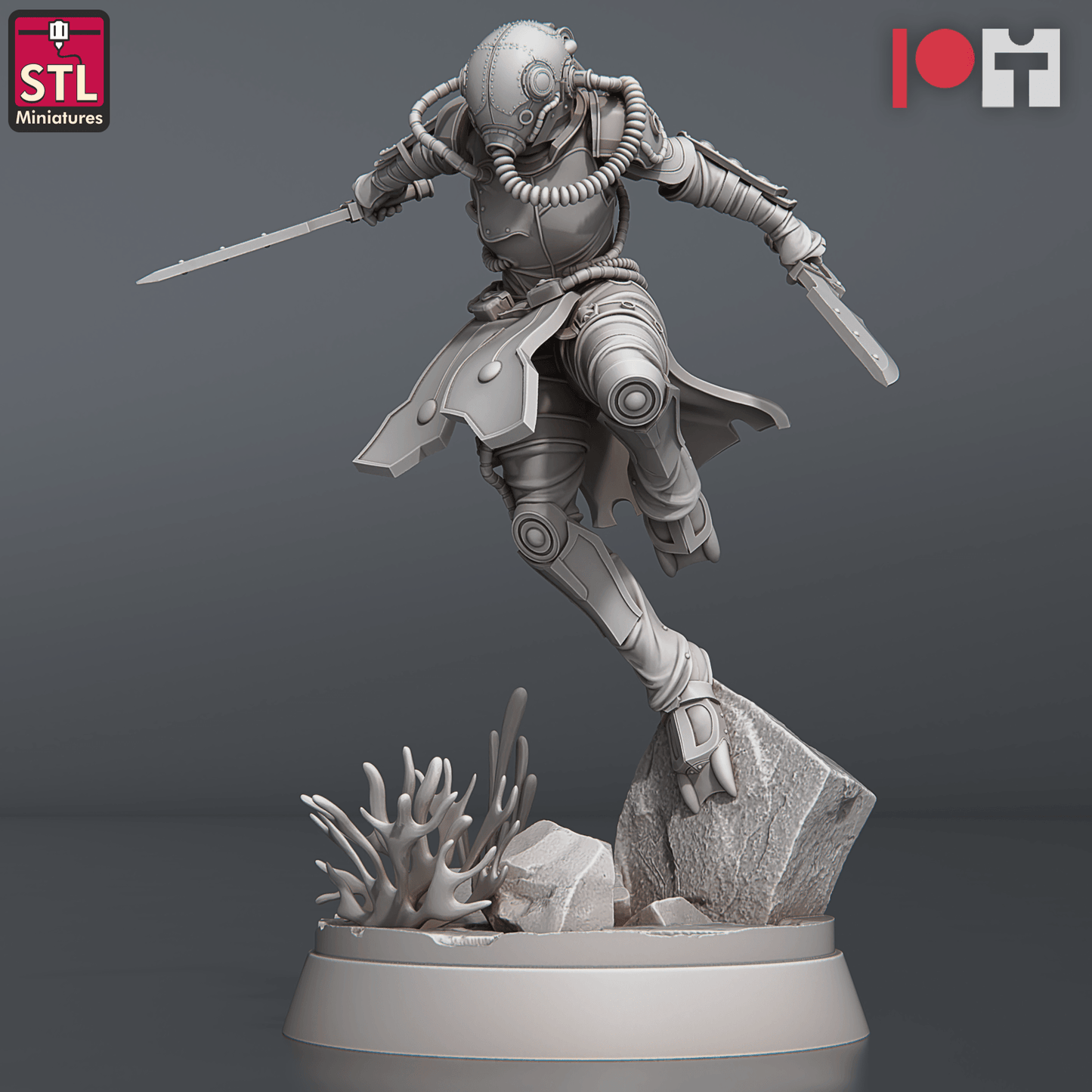 3D Printed STL Miniatures NeverDawn Deep Scout Set 28 - 32mm War Gaming D&D