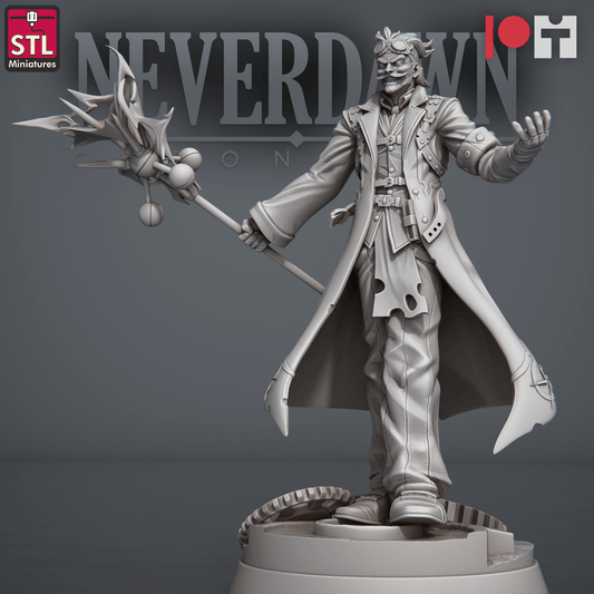 3D Printed STL Miniatures NeverDawn Stein Gang Dr. Stein 28 - 32mm War Gaming D&D