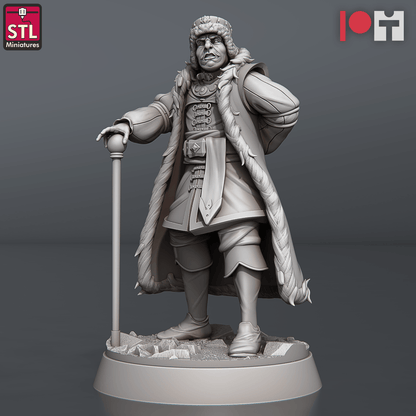 3D Printed STL Miniatures Nobles Set 28 - 32mm War Gaming D&D