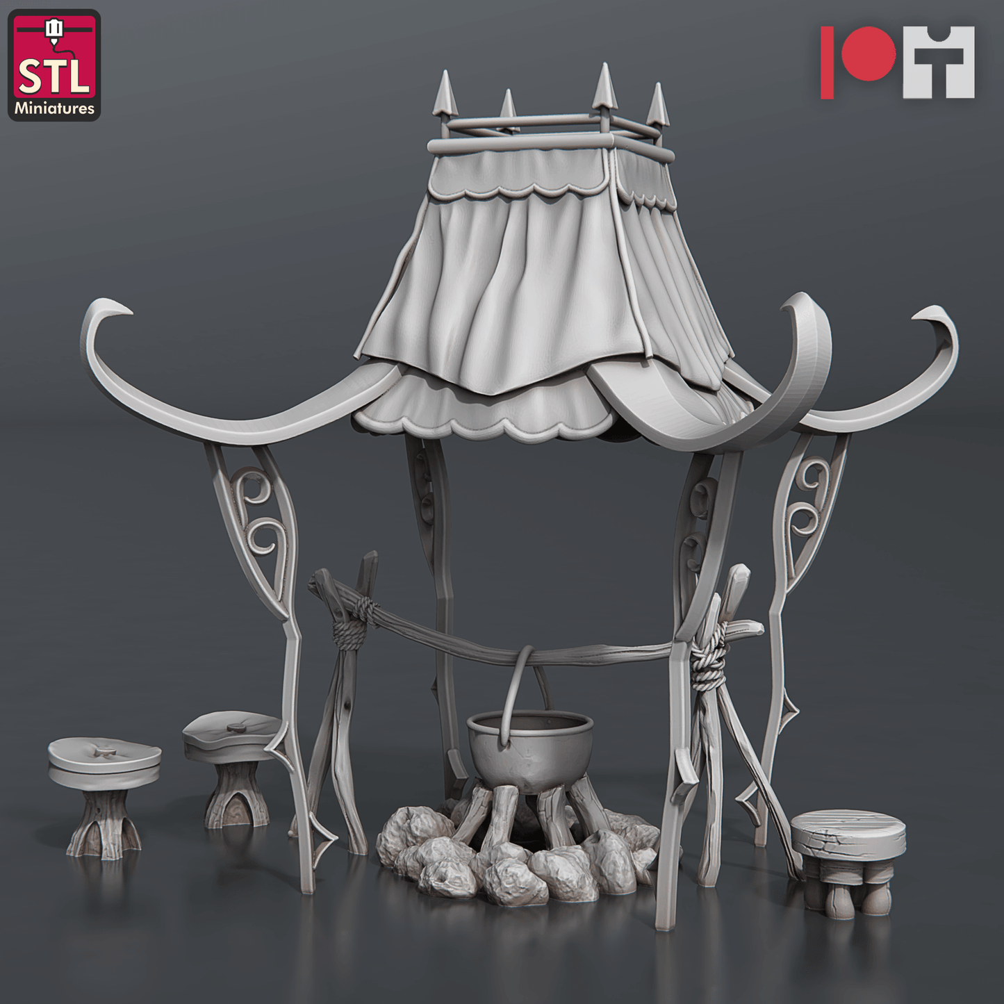 3D Printed STL Miniatures Nobles Set 28 - 32mm War Gaming D&D