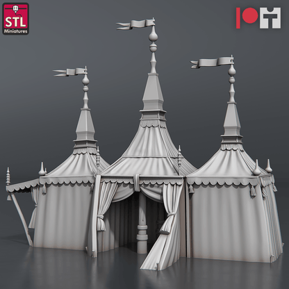 3D Printed STL Miniatures Nobles Set 28 - 32mm War Gaming D&D