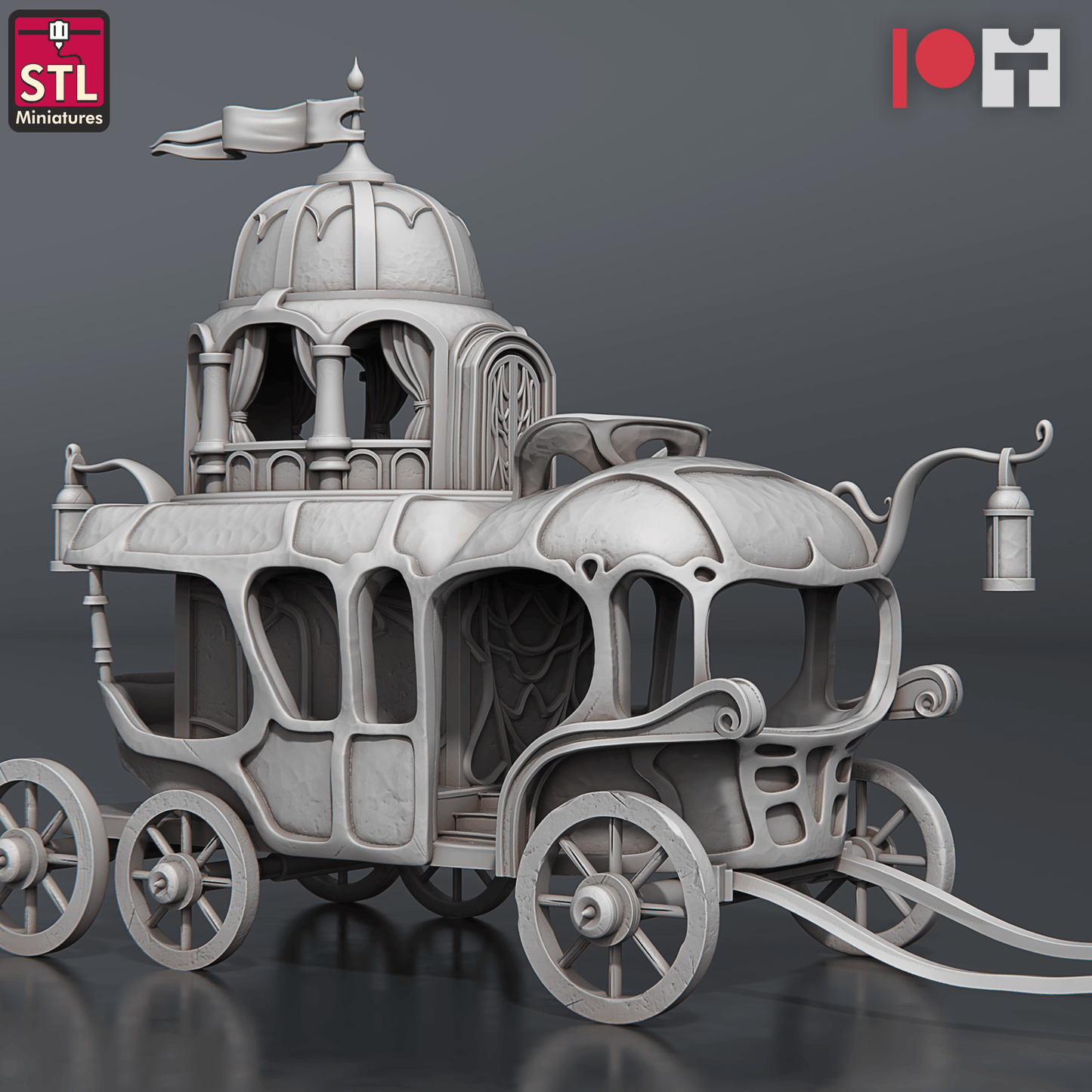 3D Printed STL Miniatures Nobles Set 28 - 32mm War Gaming D&D