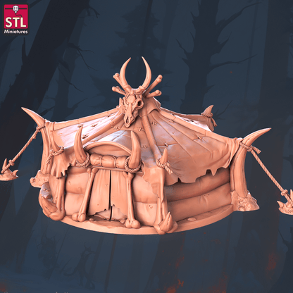 3D Printed STL Miniatures Orc Camp Set 28 - 32mm War Gaming D&D