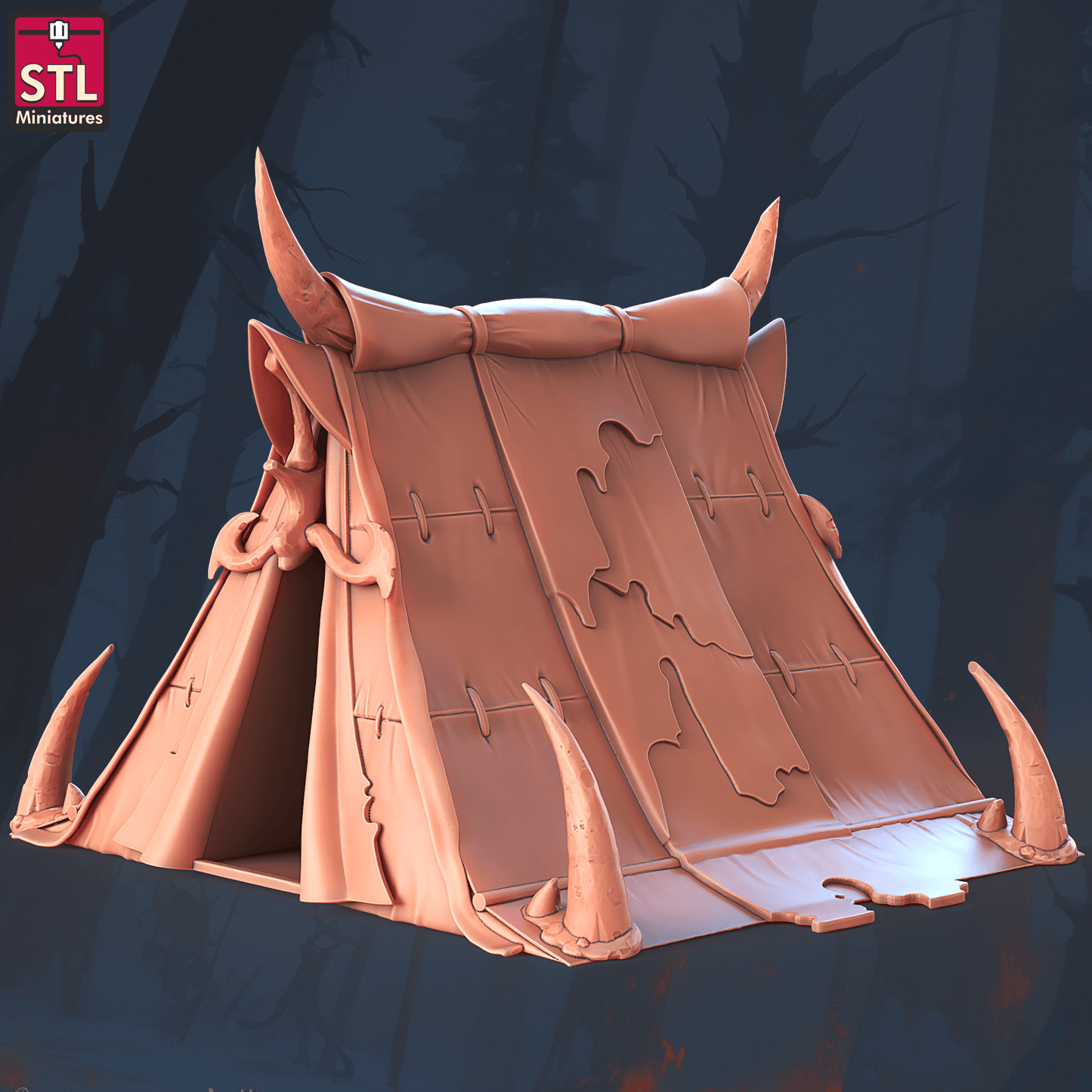3D Printed STL Miniatures Orc Camp Set 28 - 32mm War Gaming D&D