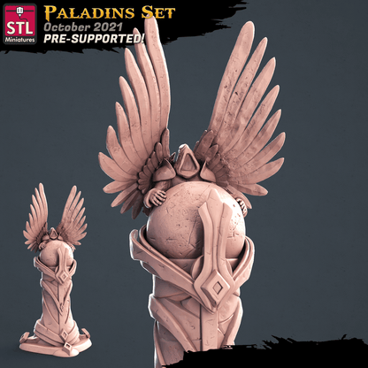 3D Printed STL Miniatures Paladin Set 28 - 32mm War Gaming D&D