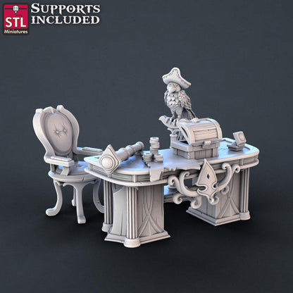 3D Printed STL Miniatures Pirate Set 28 - 32mm War Gaming D&D
