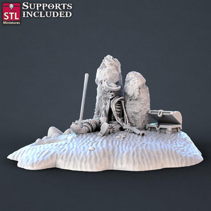 3D Printed STL Miniatures Pirate Set 28 - 32mm War Gaming D&D