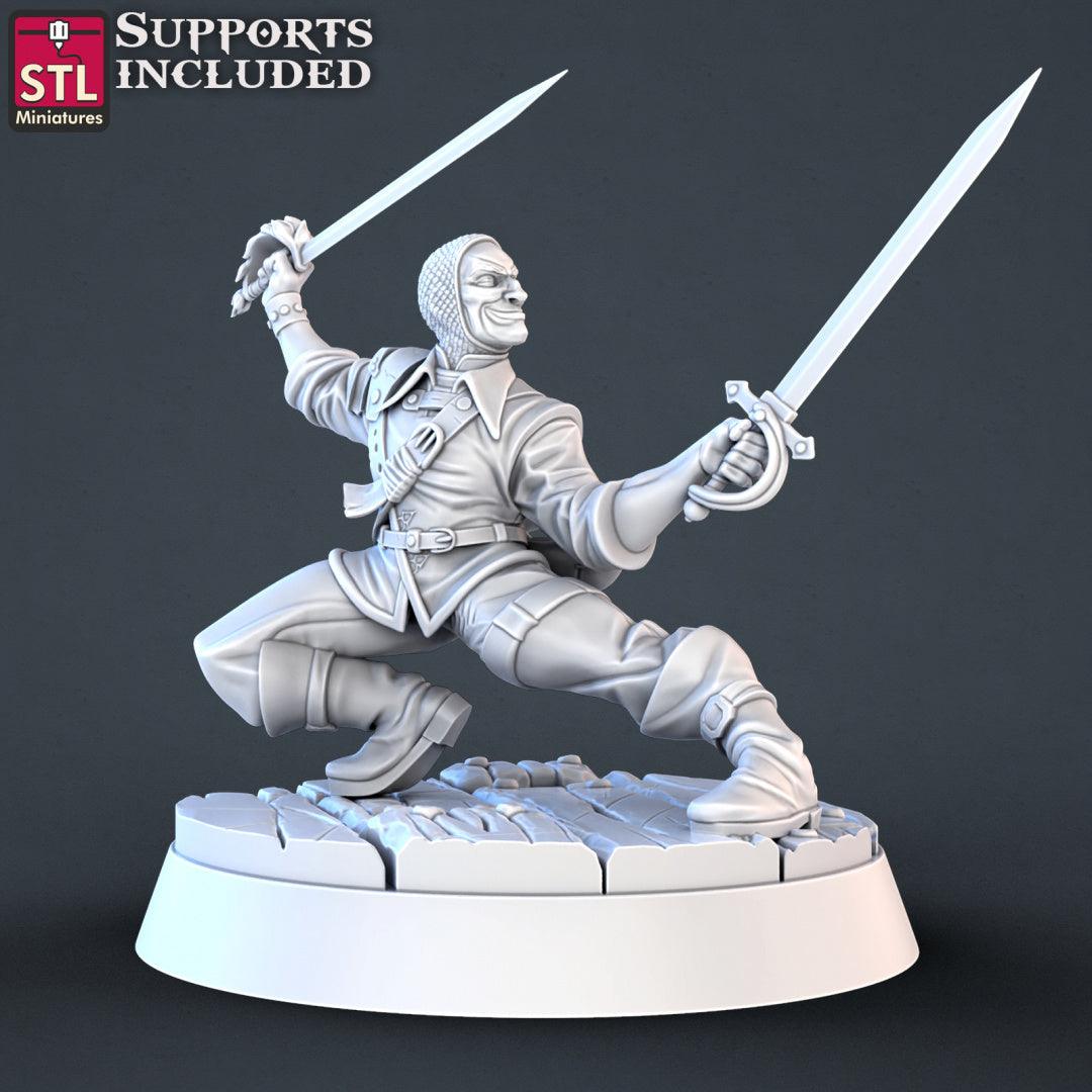 3D Printed STL Miniatures Pirate Set 28 - 32mm War Gaming D&D