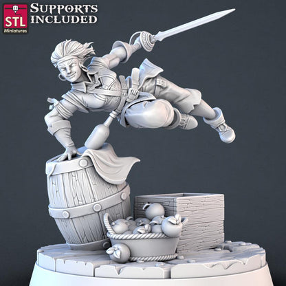 3D Printed STL Miniatures Pirate Set 28 - 32mm War Gaming D&D