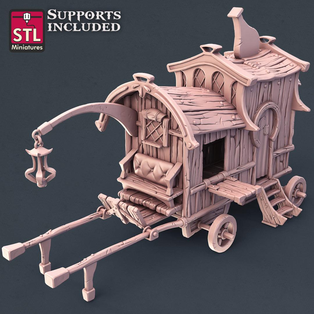 3D Printed STL Miniatures Potion Vendor Set 28mm - 32mm War Gaming D&D