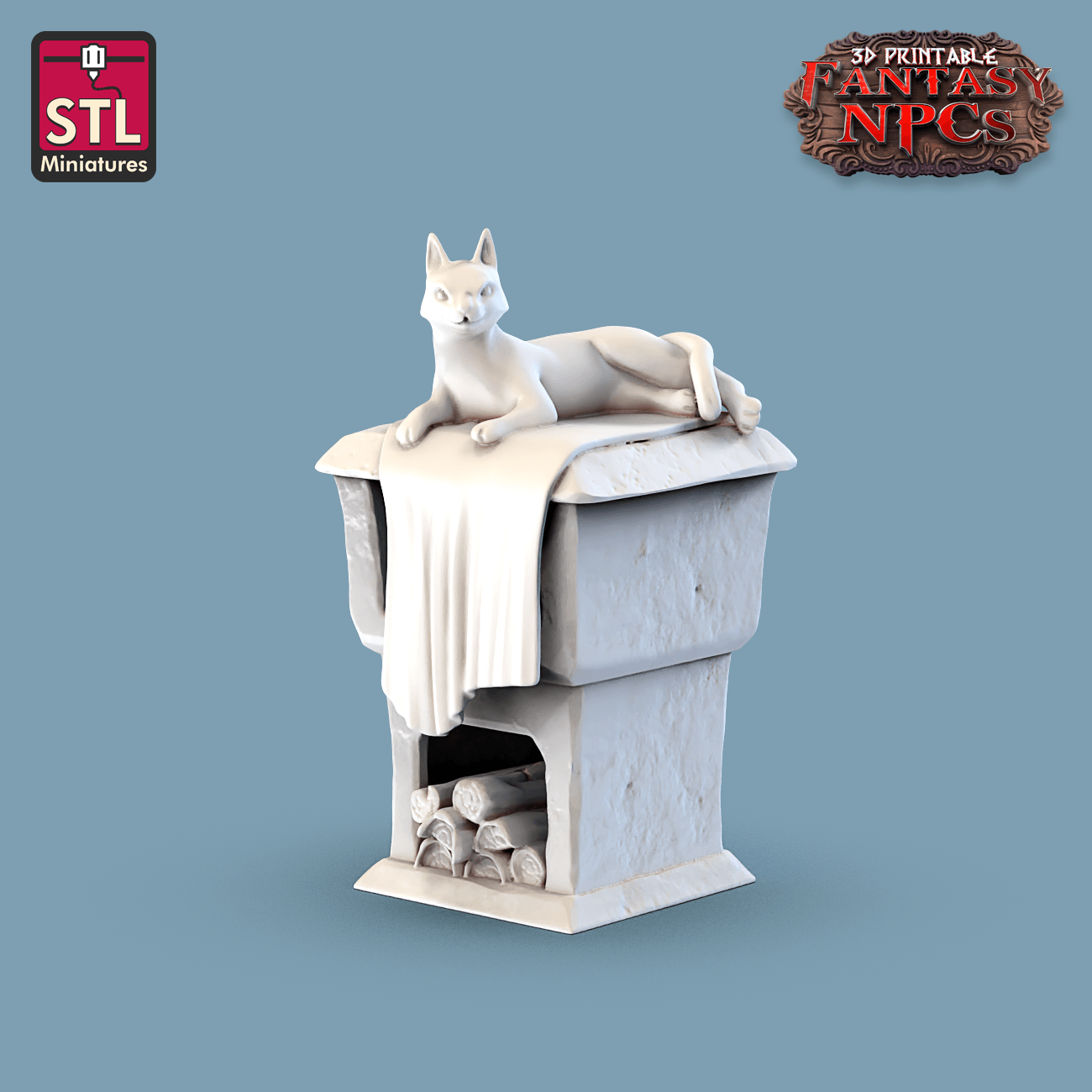 3D Printed STL Miniatures Potter Set Fantasy NPC 28mm - 32mm War Gaming D&D