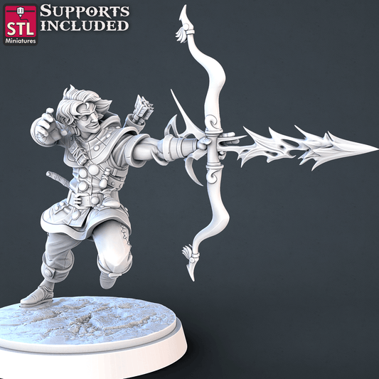 3D Printed STL Miniatures Ranger DnD Tribute Set 28mm - 32mm War Gaming D&D