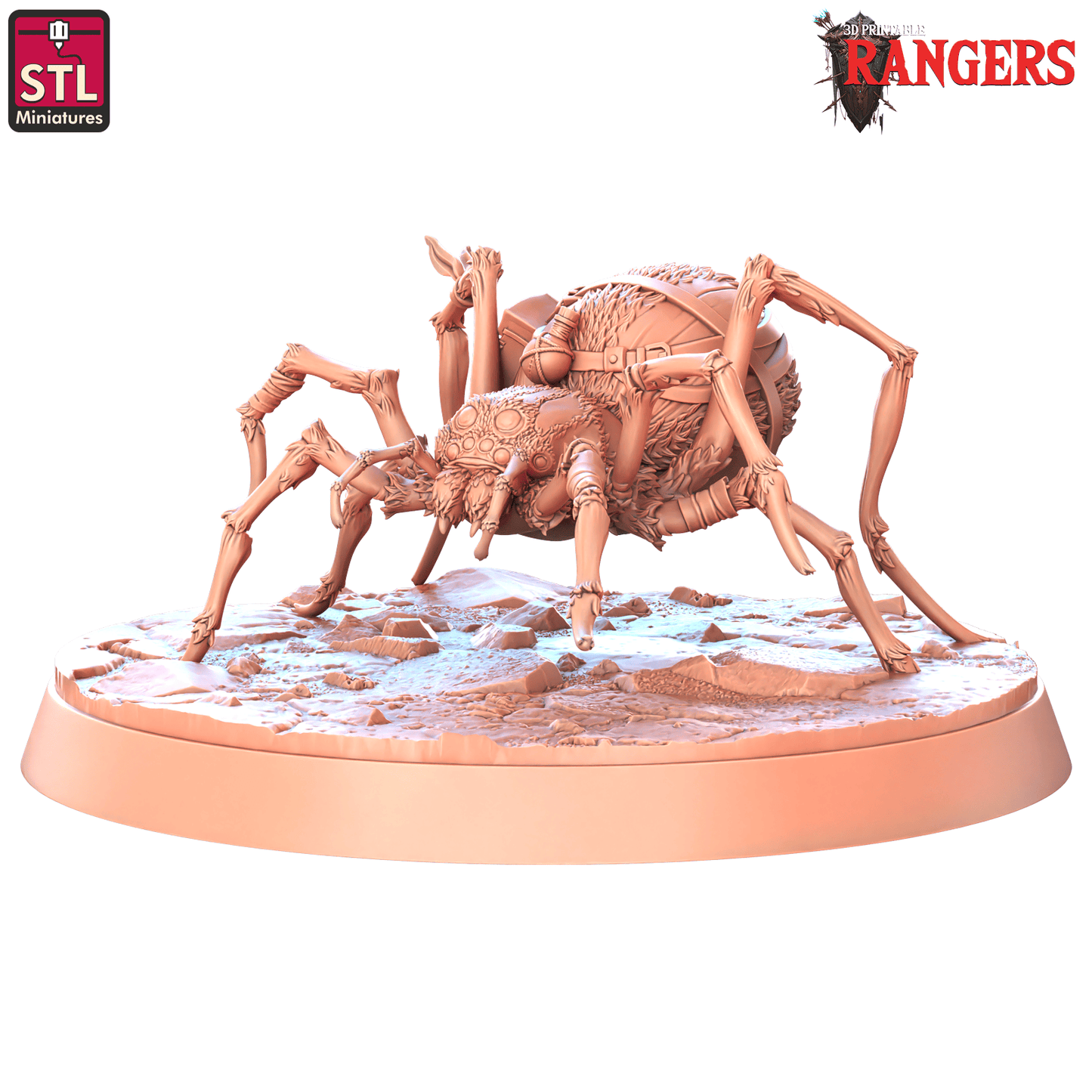 3D Printed STL Miniatures Rangers Spiders Rangers  28 - 32mm War Gaming D&D