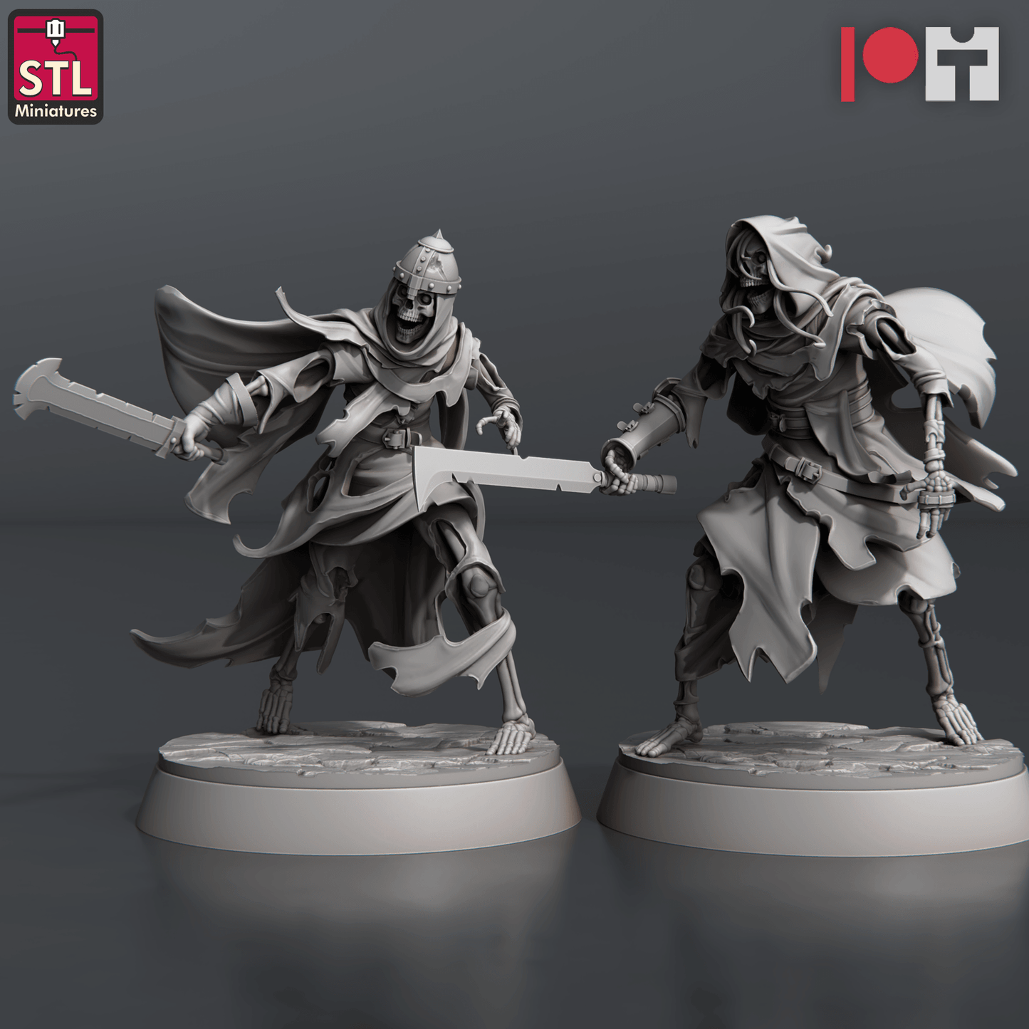 3D Printed STL Miniatures Reaver Knights 28 - 32mm War Gaming D&D
