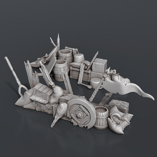3D Printed STL Miniatures Riot Set 28 - 32mm War Gaming D&D