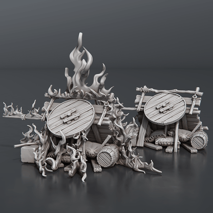 3D Printed STL Miniatures Riot Set 28 - 32mm War Gaming D&D