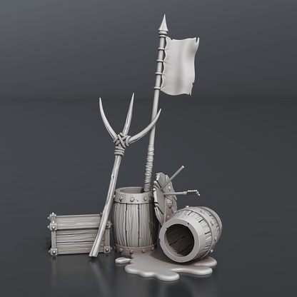 3D Printed STL Miniatures Riot Set 28 - 32mm War Gaming D&D