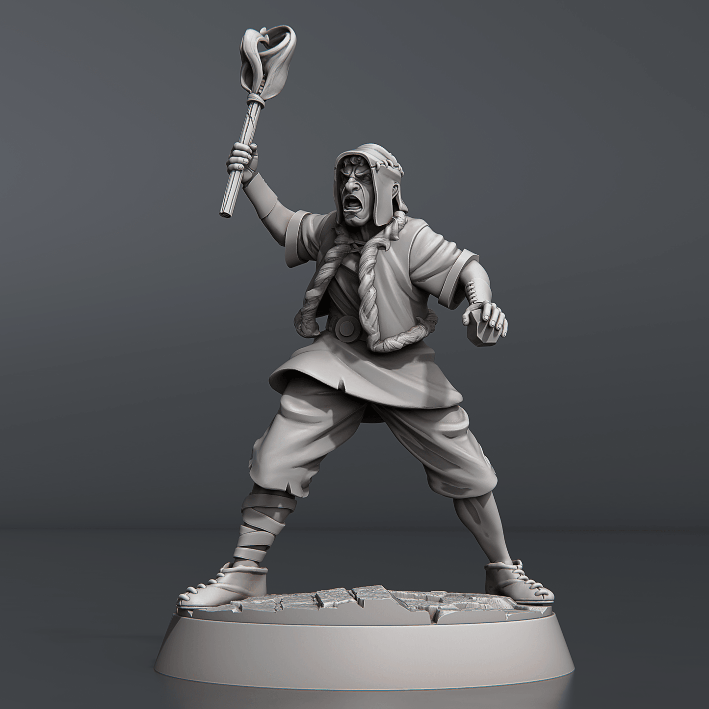 3D Printed STL Miniatures Riot Set 28 - 32mm War Gaming D&D