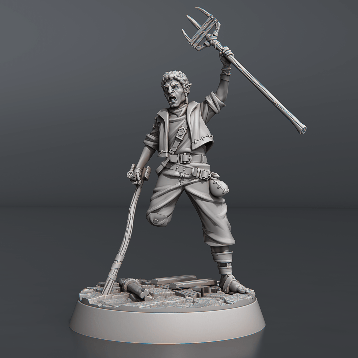 3D Printed STL Miniatures Riot Set 28 - 32mm War Gaming D&D