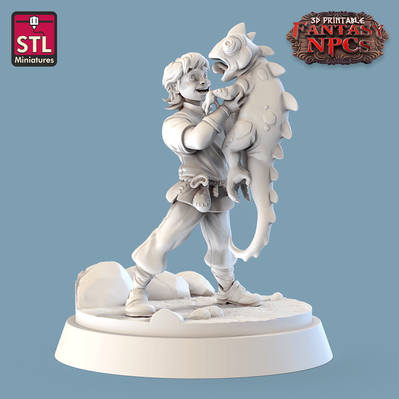 3D Printed STL Miniatures SG4 Individual Characters Set Fantasy NPC 28mm - 32mm War Gaming D&D
