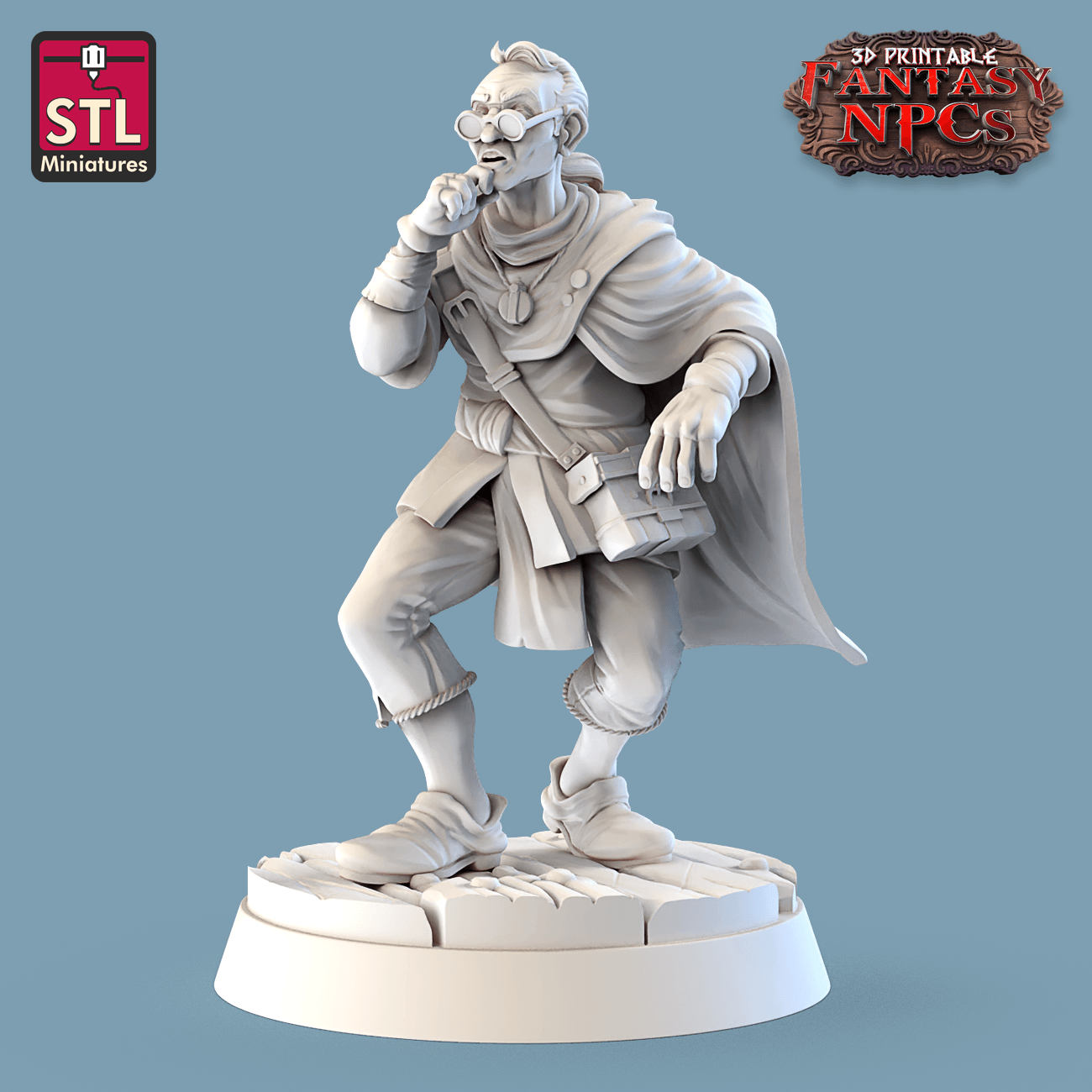 3D Printed STL Miniatures SG4 Individual Characters Set Fantasy NPC 28mm - 32mm War Gaming D&D