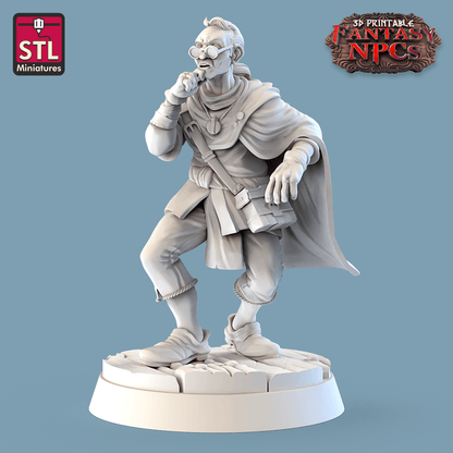 3D Printed STL Miniatures SG4 Individual Characters Set Fantasy NPC 28mm - 32mm War Gaming D&D