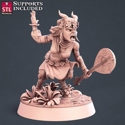 3D Printed STL Miniatures Satyrs Set 28 - 32mm War Gaming D&D
