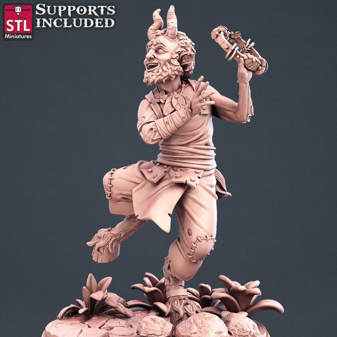 3D Printed STL Miniatures Satyrs Set 28 - 32mm War Gaming D&D