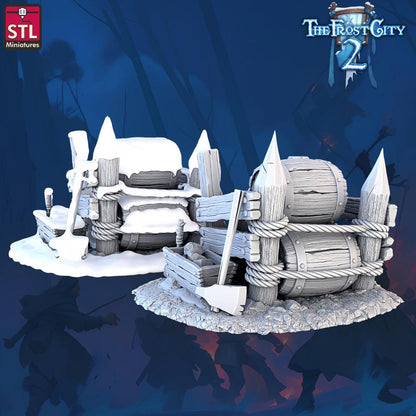 3D Printed STL Miniatures Scatter Terrain The Frost City 2 28 - 32mm War Gaming D&D