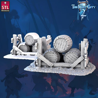 3D Printed STL Miniatures Scatter Terrain The Frost City 2 28 - 32mm War Gaming D&D