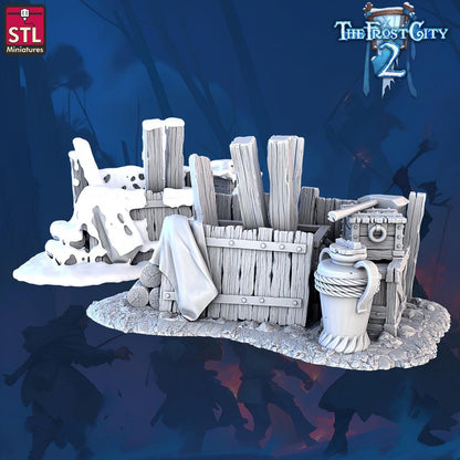 3D Printed STL Miniatures Scatter Terrain The Frost City 2 28 - 32mm War Gaming D&D