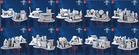 3D Printed STL Miniatures Scatter Terrain The Frost City 2 28 - 32mm War Gaming D&D