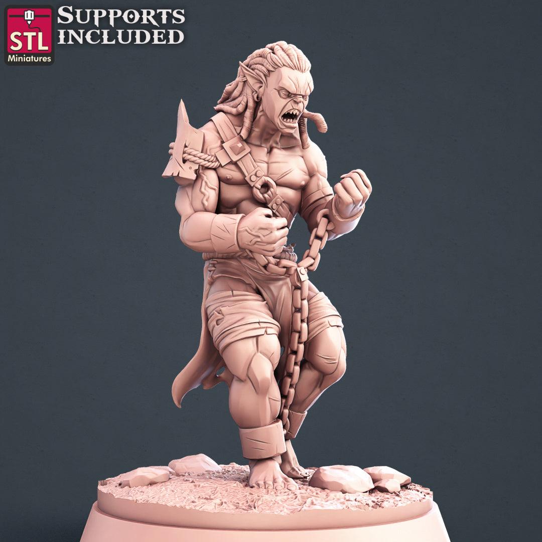 3D Printed STL Miniatures Slave Merchant Set 28 - 32mm War Gaming D&D