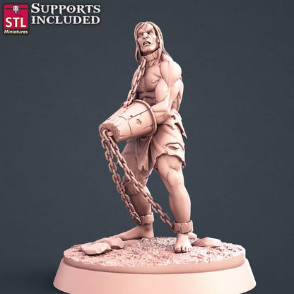 3D Printed STL Miniatures Slave Merchant Set 28 - 32mm War Gaming D&D