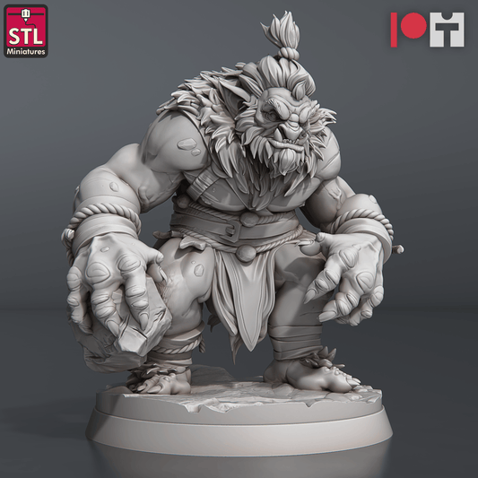 3D Printed STL Miniatures Snow Trolls Set 28 - 32mm War Gaming D&D