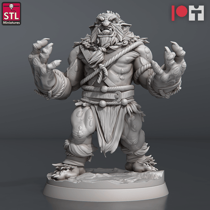 3D Printed STL Miniatures Snow Trolls Set 28 - 32mm War Gaming D&D