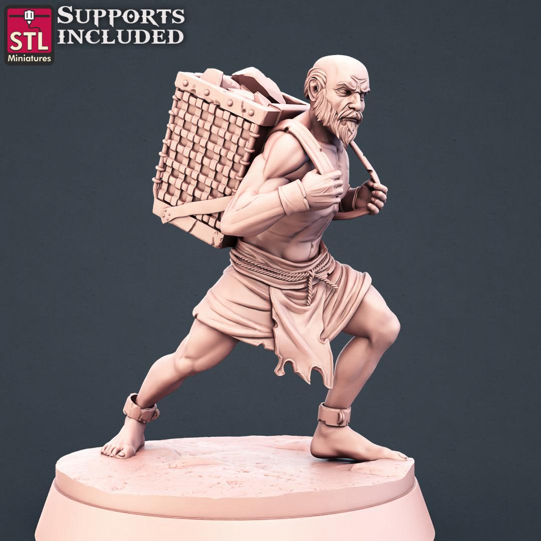 3D Printed STL Miniatures Stone Carver Set 28 - 32mm War Gaming D&D