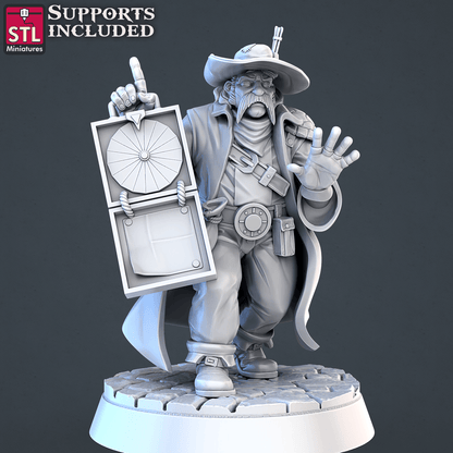 3D Printed STL Miniatures Street Gambler Set | 28 - 32mm War Gaming D&D